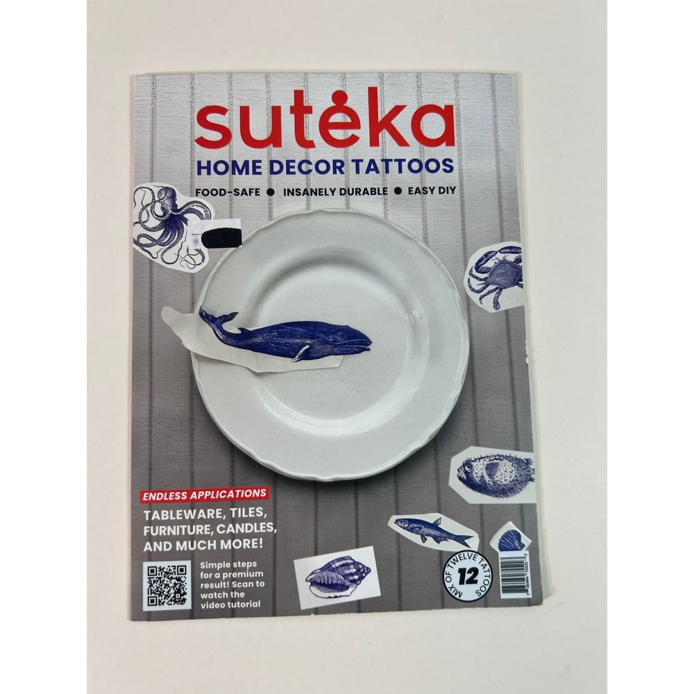 Suteka Home Decor Tattoos Sea Creatures 12 Tattoos Food Safe Easy DIY‎ NIP